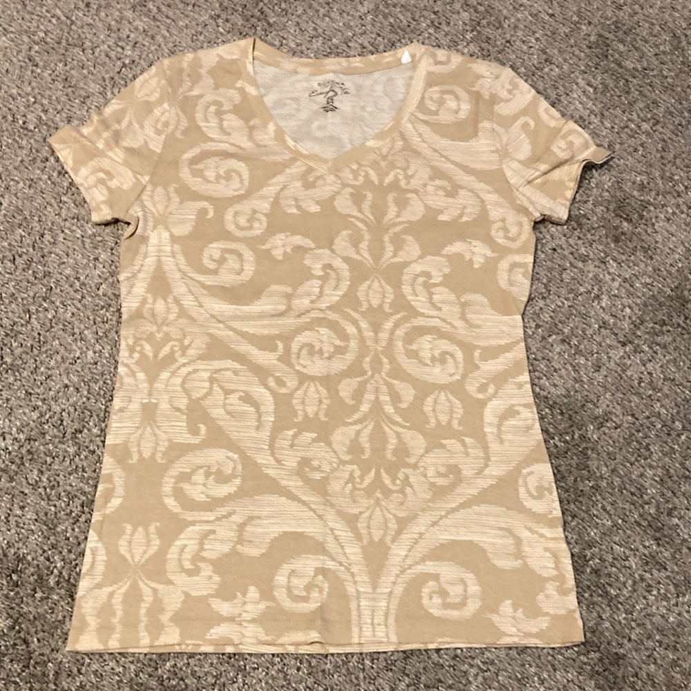 Sonoma tan , 100% cotton, Fitted Short Sleeve T-Shirt